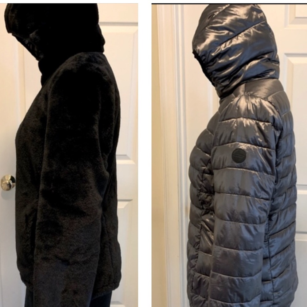 Andrew Marc Reversible Hooded Jacket. Soft Black … - image 1